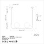 Opviq Faruk - 13711 Lámpara de araña de cuerpo metálico Dorado